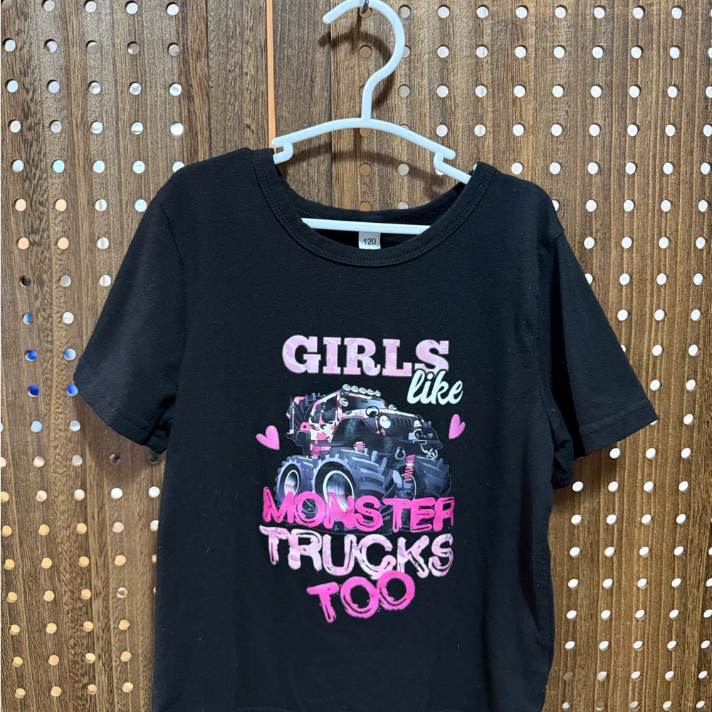 Black Girls Monster Truck T-Shirt